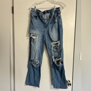 Hollister jeans, very similar baggy style with rips. Selling both together.